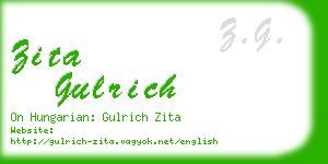 zita gulrich business card